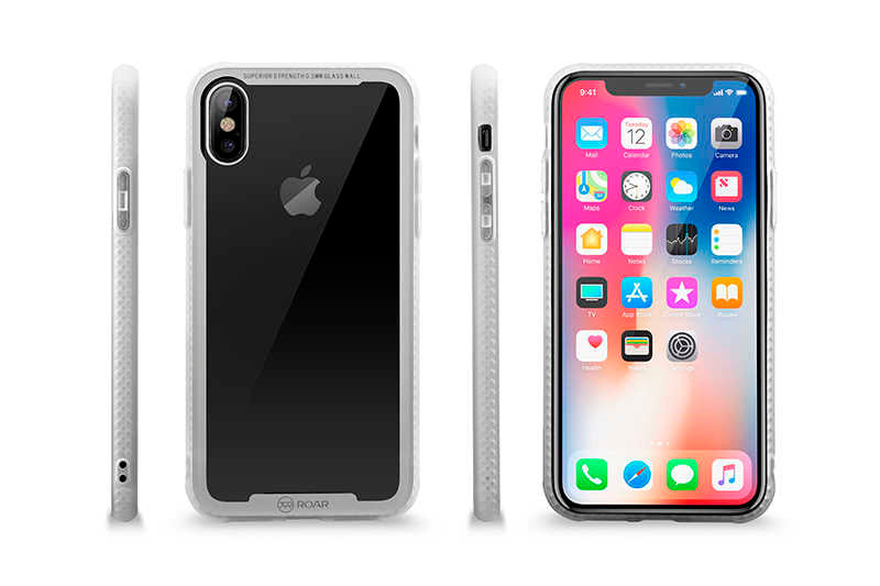 Apple iPhone X Case Roar Glassoul Airframe Cover White