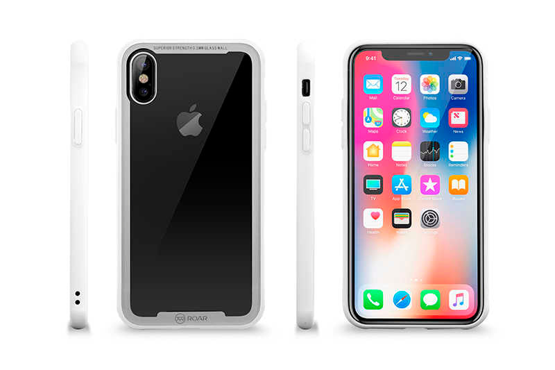 Apple iPhone X Case Roar Glassoul Airframe Cover White
