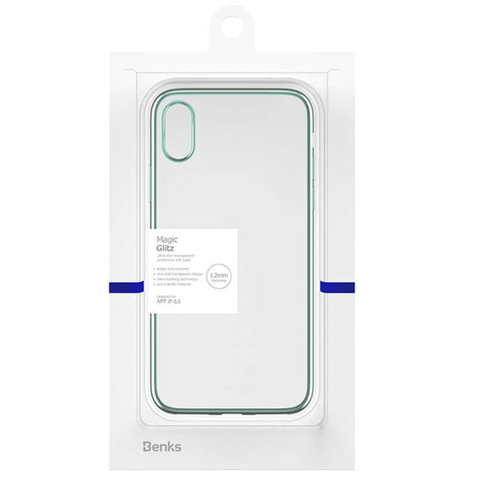 Apple iPhone XS Max 6.5 Benks Magic Glitz Ultra-Thin Transparent Protective Soft Cover Green