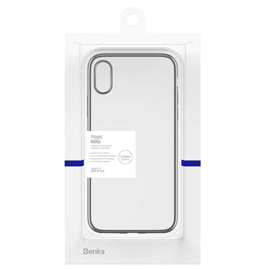 Apple iPhone XS Max 6.5 Benks Magic Glitz Ultra-Thin Transparent Protective Soft Cover Black