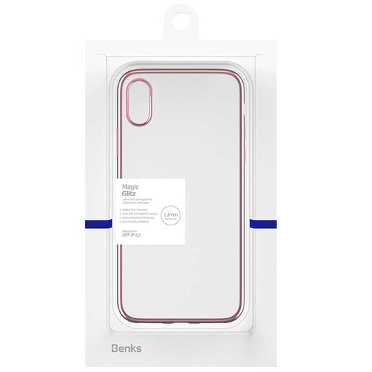 Apple iPhone XS Max 6.5 Benks Magic Glitz Ultra-Thin Transparent Protective Soft Cover Rose Gold