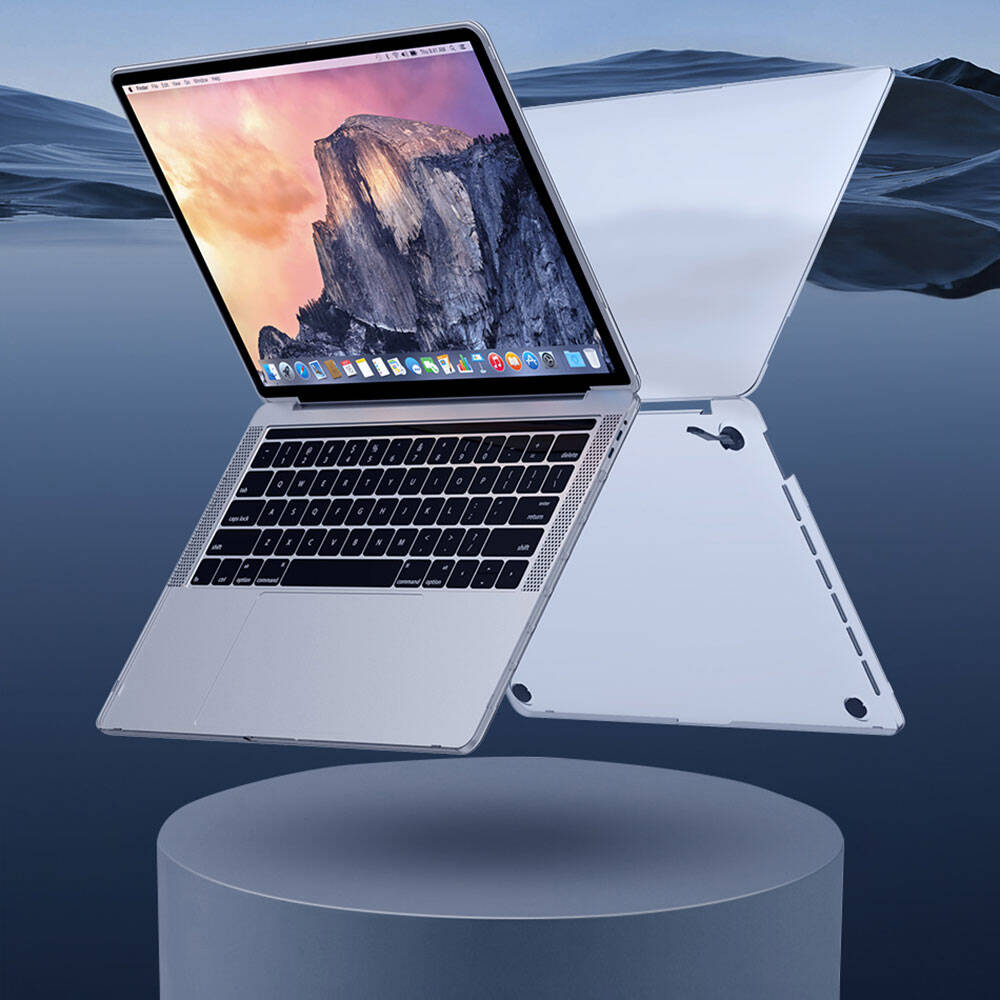 Apple Macbook 13.6&quot; Air M3 A3113 Wiwu Macbook iShield Standlı Shield Kapak Beyaz