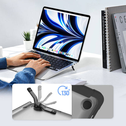 Apple Macbook 13.6&quot; Air M3 A3113 Wiwu Macbook iShield Standlı Shield Kapak Beyaz