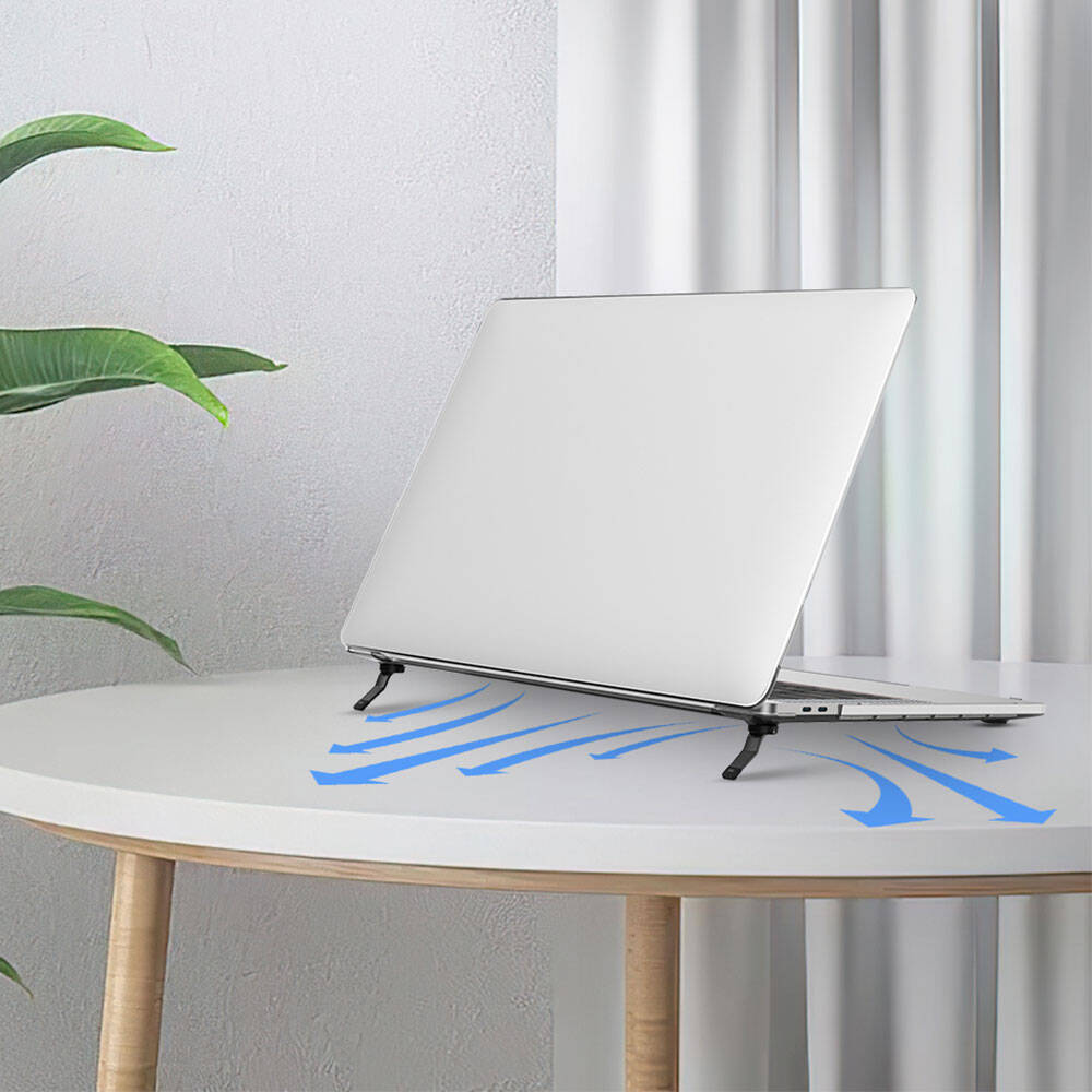 Apple Macbook 15&quot; Air M3 A3114 Wiwu Macbook iShield Standlı Shield Kapak Beyaz