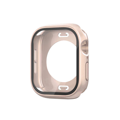 Apple Watch 10 42mm 360 Derece Korumalı Kasa ve Ekran Koruyucu Zore Watch Gard 12 Rose Gold