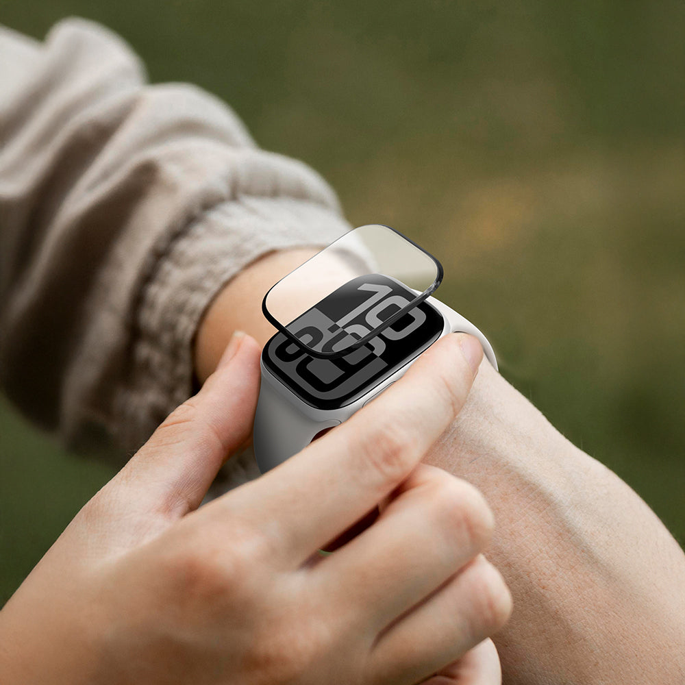 Apple Watch 10 42mm Amazingthing Radix Protective Parmak İzi Bırakmayan HD Ekran Koruyucu Film + Kolay Uygulama Aparatı Şeffaf