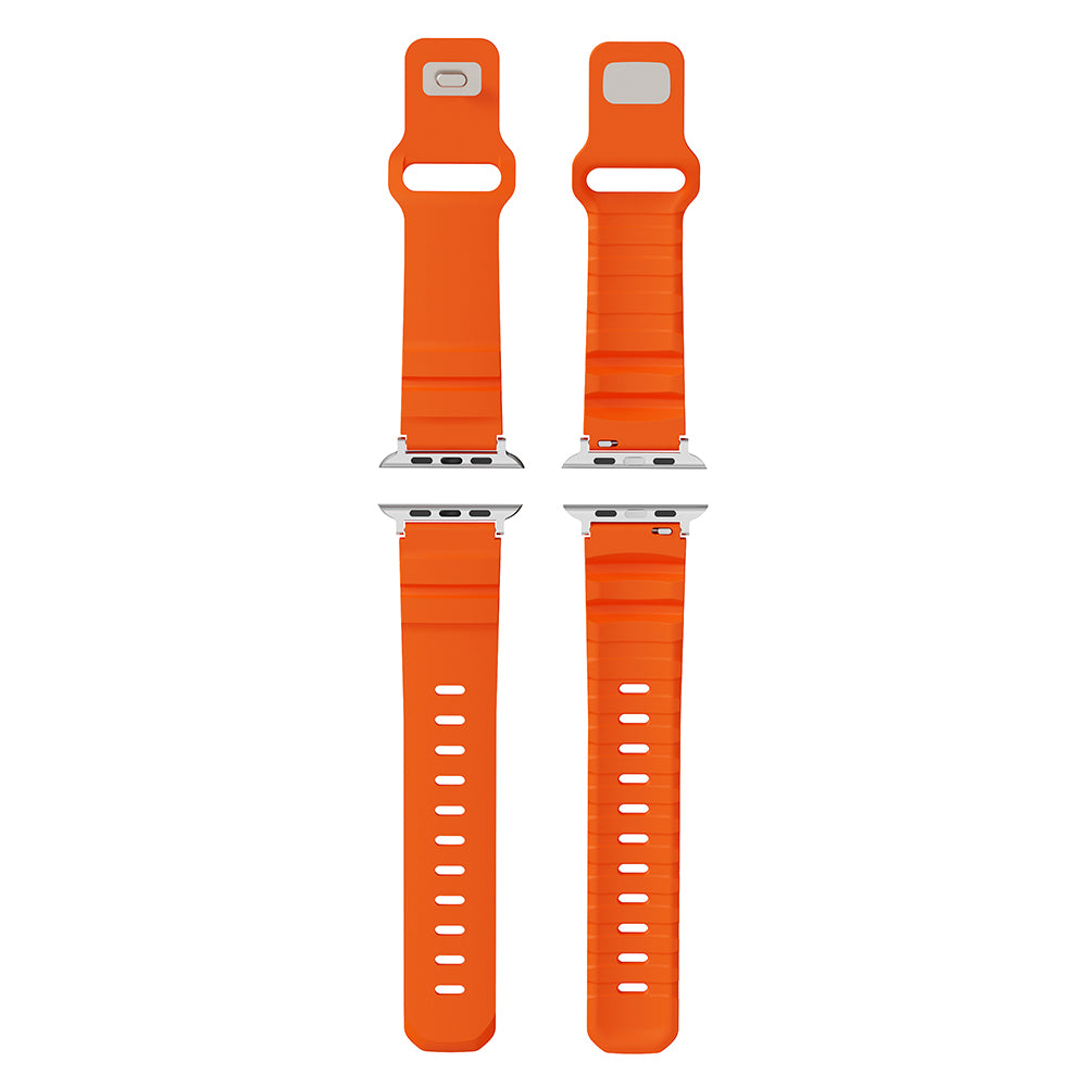 Apple Watch 10 42mm KRD-143 Silikon Kordon Turuncu