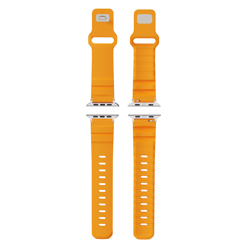 Apple Watch 10 42mm KRD-143 Silikon Kordon Turuncu