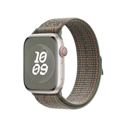 Apple Watch 10 42mm KRD-91 Hasır Kordon Strap Kayış Mavi-Kırmızı