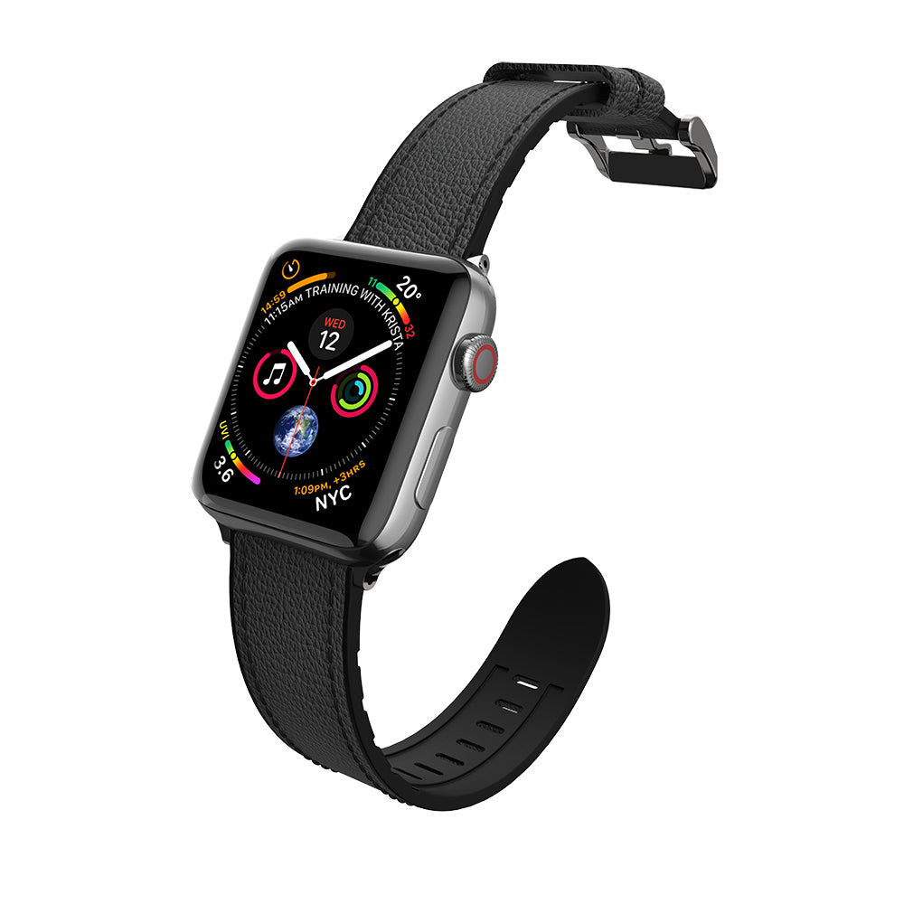 Apple Watch 10 42mm Raptic Hybrid Leather Serisi Deri Kordon Kahverengi
