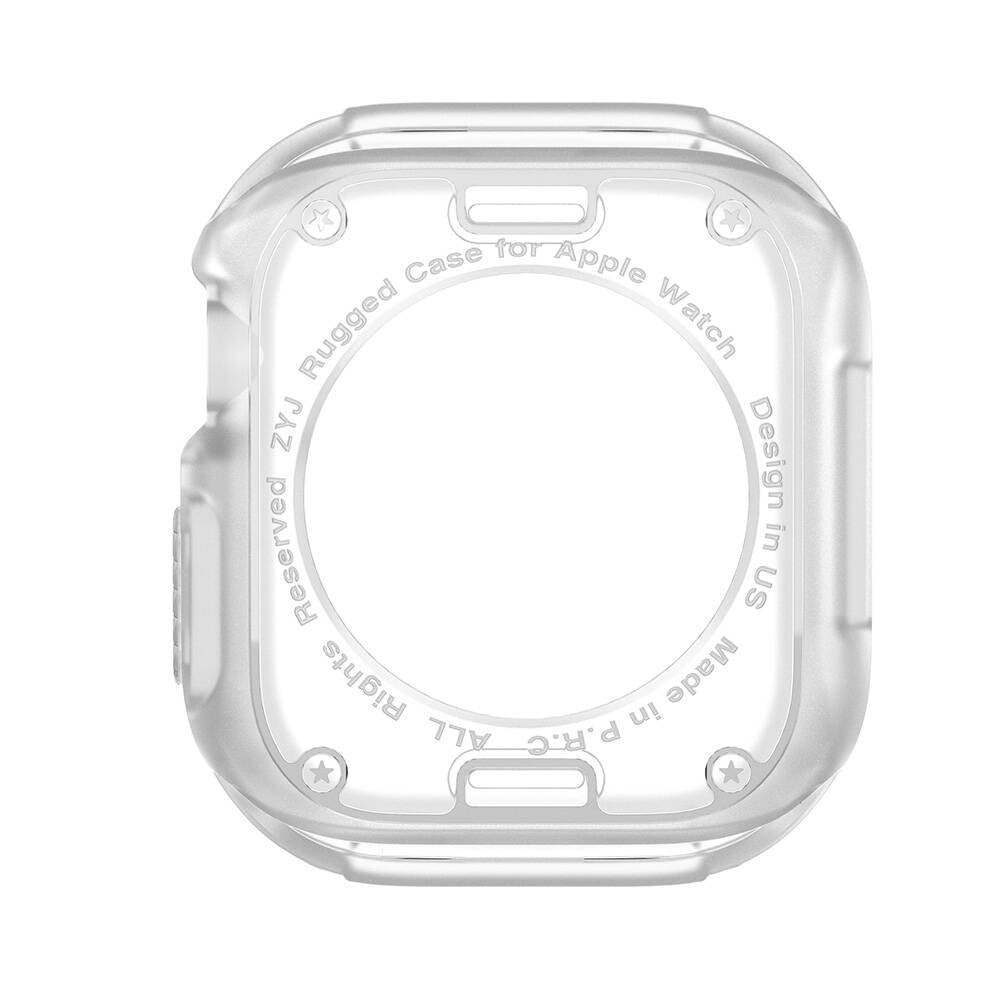 Apple Watch 10 42mm Silikon TPU Kasa Koruyucu Zore Watch Gard 17 Siyah
