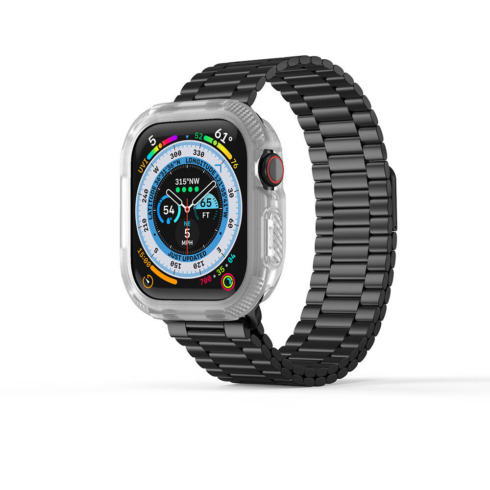 Apple Watch 10 42mm Silikon TPU Kasa Koruyucu Zore Watch Gard 17 Siyah