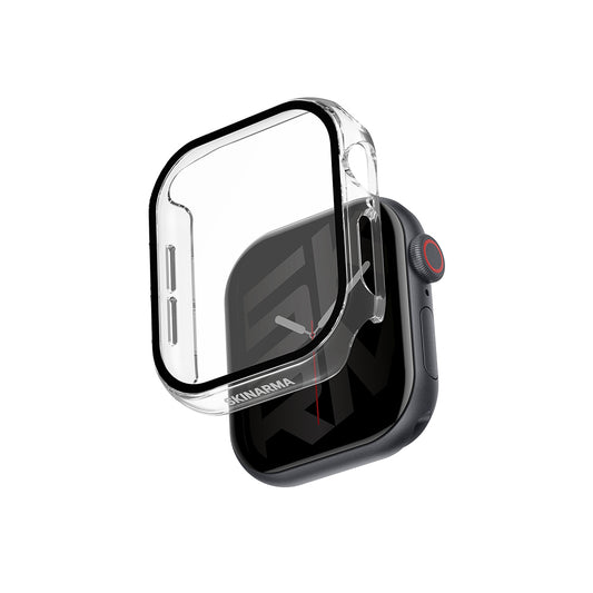 Apple Watch 10 42mm Skinarma Gado Sert Silikon Kasa ve Ekran Koruyucu Şeffaf