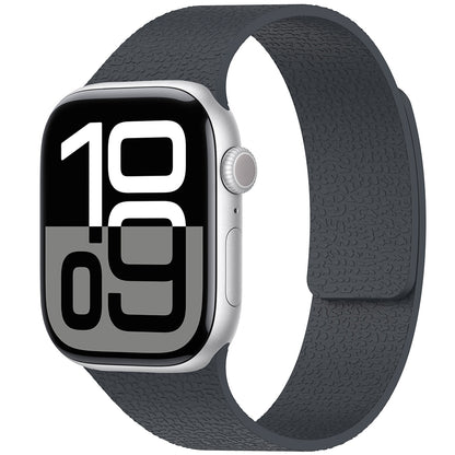 Apple Watch 10 42mm Zore KRD-136 Kabartma Desenli Silikon Kordon Mor