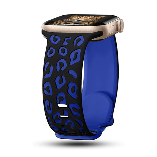 Apple Watch 10 42mm Zore KRD-140 Silikon Kordon Strap Kayış Siyah-Mavi