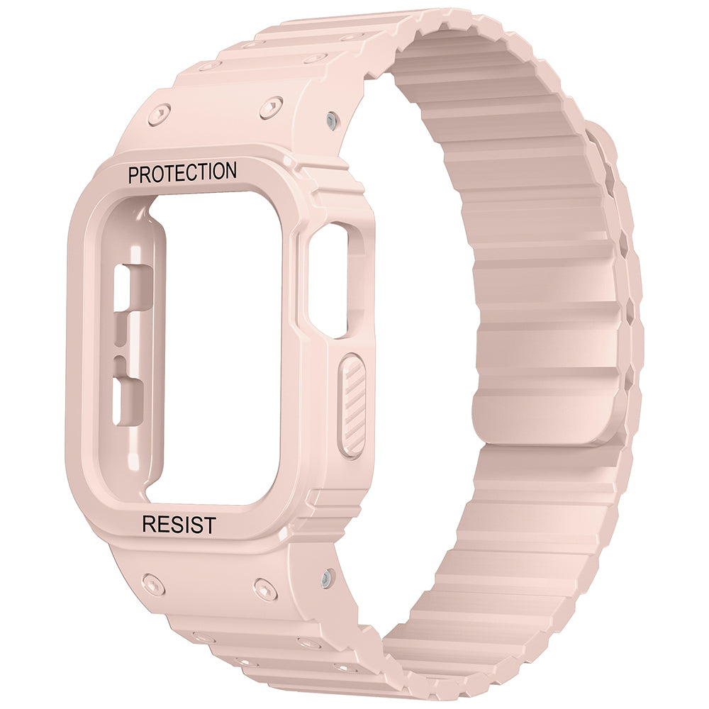 Apple Watch 10 42mm Zore KRD-142 Airbag Tasarımlı Kasa Koruyuculu Silikon Kordon