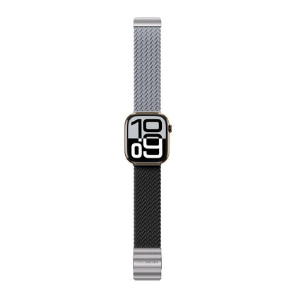 Apple Watch 10 46mm Amazingthing Glamour Blend Hasır Kordon Siyah-Sarı