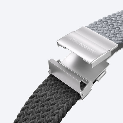 Apple Watch 10 46mm Amazingthing Glamour Blend Hasır Kordon Starlight Purple