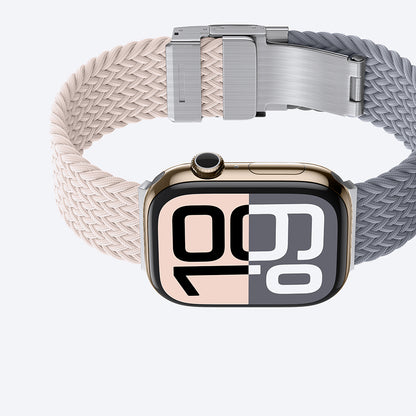 Apple Watch 10 46mm Amazingthing Glamour Blend Hasır Kordon Starlight Purple
