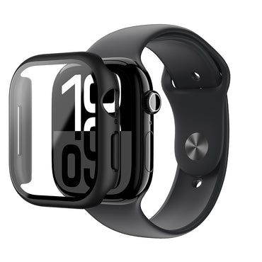 Apple Watch 10 46mm Amazingthing Radix Minimal FullGuard Sert PC Kasa ve Ekran Koruyucu Siyah