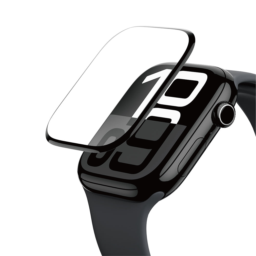 Apple Watch 10 46mm Amazingthing Radix Protective Parmak İzi Bırakmayan HD Ekran Koruyucu Film + Kolay Uygulama Aparatı Şeffaf