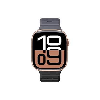 Apple Watch 10 46mm Amazingthing SilqLock Silikon Kordon Strap Kayış Starlight