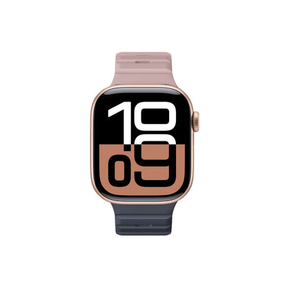 Apple Watch 10 46mm Amazingthing SilqLock Silikon Kordon Strap Kayış Starlight