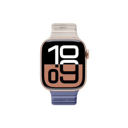Apple Watch 10 46mm Amazingthing SilqLock Silikon Kordon Strap Kayış Gri