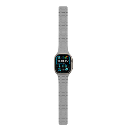 Apple Watch 10 46mm Amazingthing Smoothie Sport Magnetik Tak Çıkar Silikon Strap Kayış Siyah-Mor