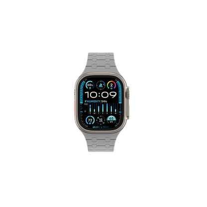 Apple Watch 10 46mm Amazingthing Smoothie Sport Magnetik Tak Çıkar Silikon Strap Kayış Siyah-Mor