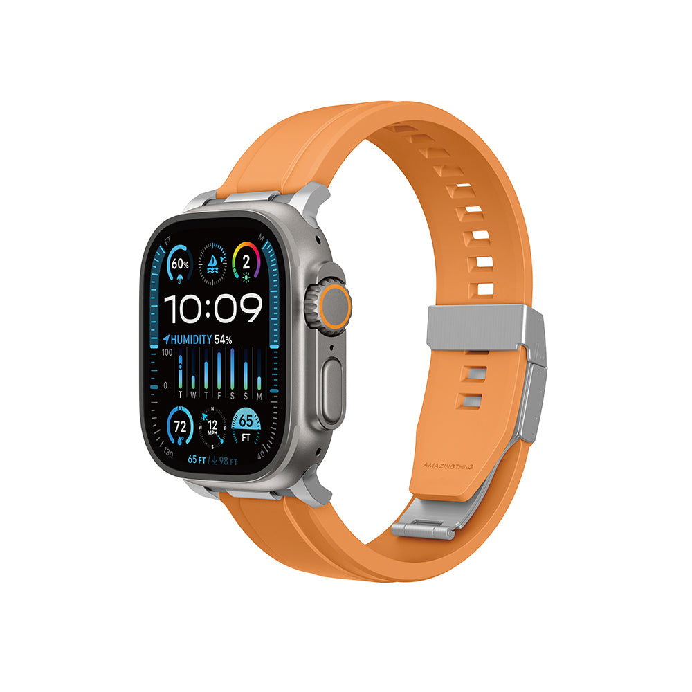 Apple Watch 10 46mm Amazingthing Titan Chrono Silikon Kordon Beyaz