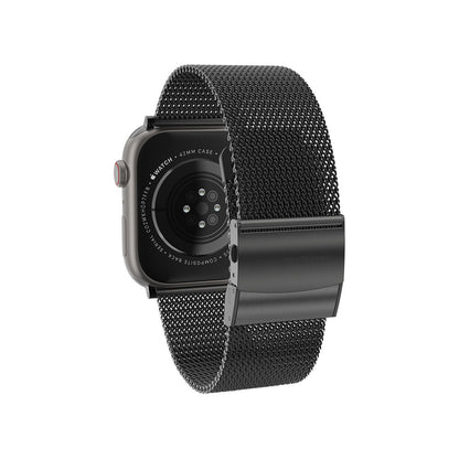 Apple Watch 10 46mm Amazingthing Titan Metal Hasır Kordon Gümüş