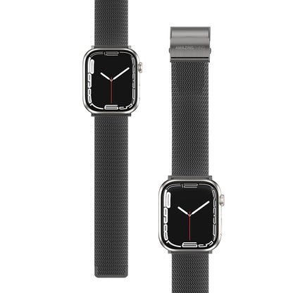 Apple Watch 10 46mm Amazingthing Titan Metal Hasır Kordon Gümüş