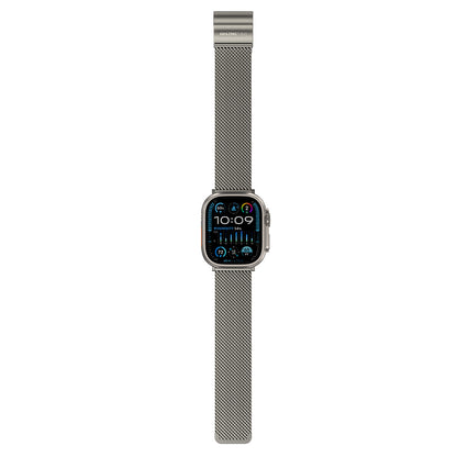 Apple Watch 10 46mm Amazingthing Titan Premium Metal Hasır Kordon Siyah