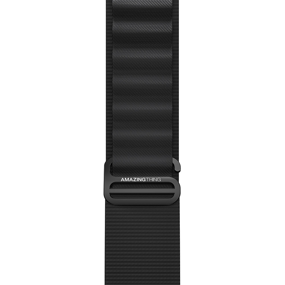 Apple Watch 10 46mm Amazingthing Titan Spor Hasır Kordon Siyah
