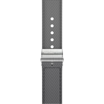 Apple Watch 10 46mm Amazingthing Titan Swift Deri Dokulu Silikon Kordon Gri