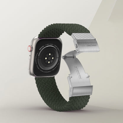 Apple Watch 10 46mm Amazingthing Titan Weave 2 Sport Örgü Kordon Gri