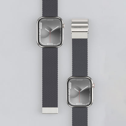 Apple Watch 10 46mm Amazingthing Titan Weave 2 Sport Örgü Kordon Gri