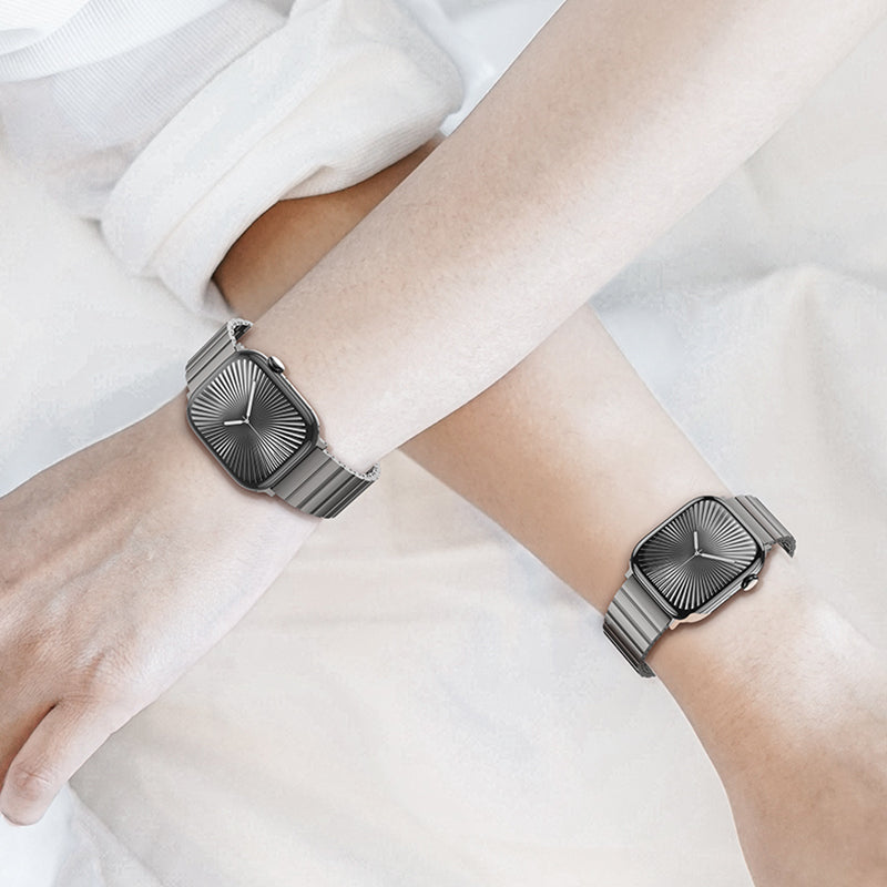 Apple Watch 10 46mm Benks Aero Titan Serisi Titanyum Metal Kordon Titanyum
