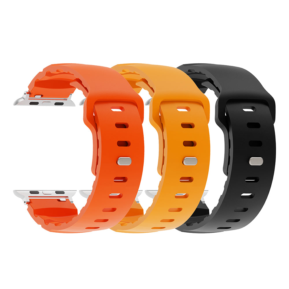 Apple Watch 10 46mm KRD-143 Silikon Kordon Siyah