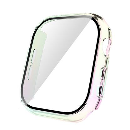 Apple Watch 10 46mm Sert PC Kasa Electroplatink Çerçeveli Ekran Koruyucu Zore Watch Gard 36 Siyah