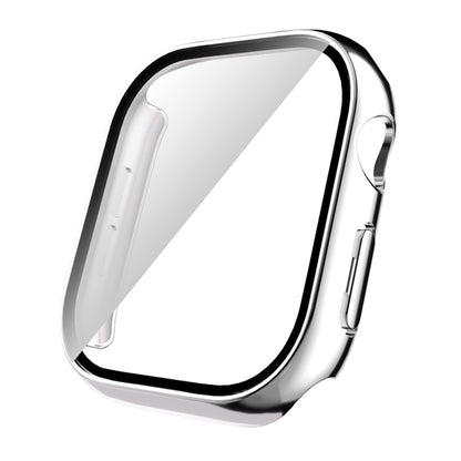 Apple Watch 10 46mm Sert PC Kasa Electroplatink Çerçeveli Ekran Koruyucu Zore Watch Gard 36 Gümüş