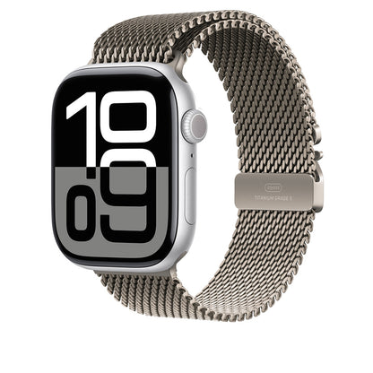 Apple Watch 10 46mm Zore KRD-100 Titanyum Hasır Kordon Titanyum