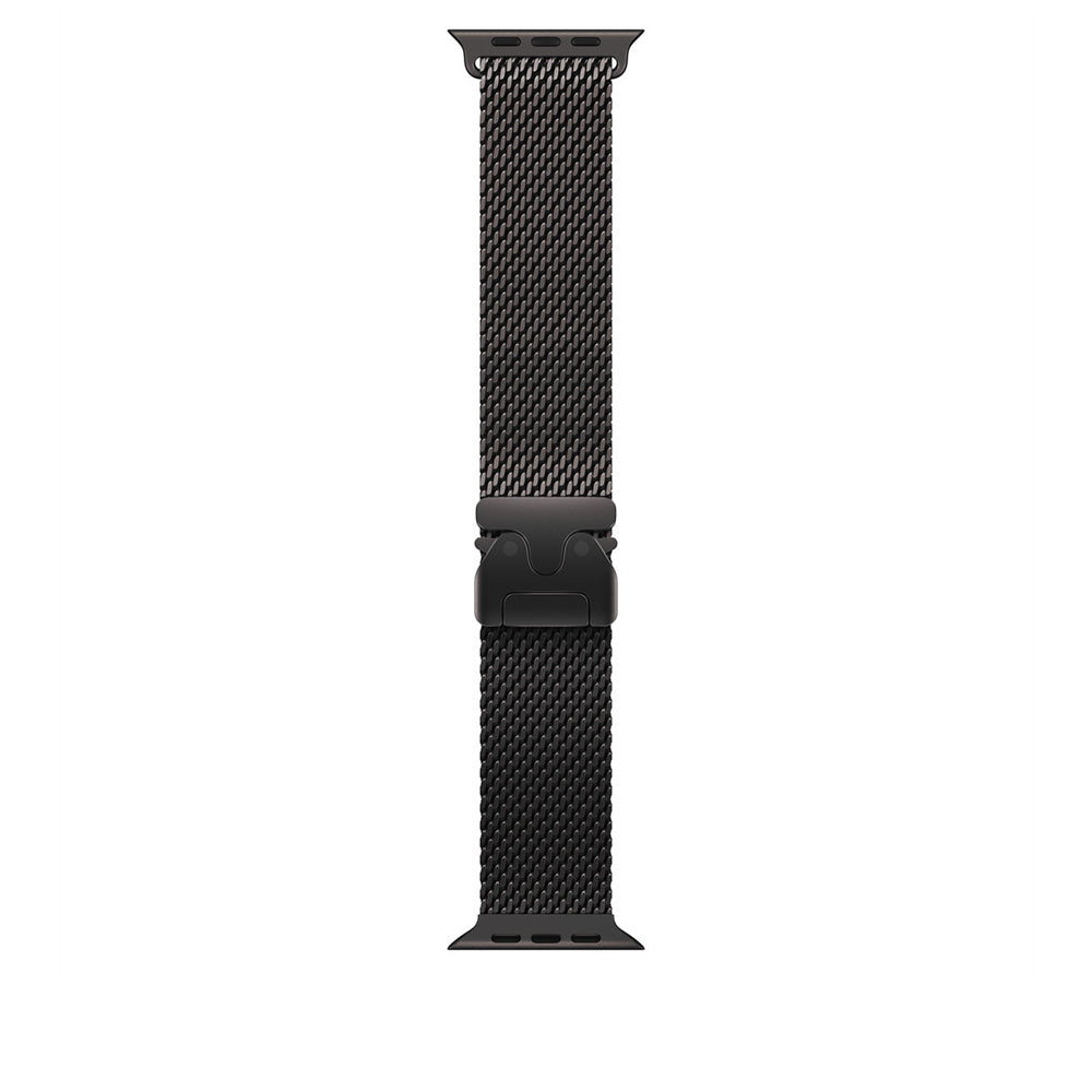 Apple Watch 10 46mm Zore KRD-100 Titanyum Hasır Kordon Titanyum-Gümüş