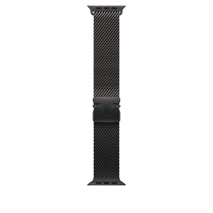 Apple Watch 10 46mm Zore KRD-100 Titanyum Hasır Kordon Titanyum-Gümüş