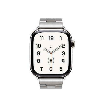 Apple Watch 10 46mm Zore KRD-125 Metal Kordon Strap Kayış Gümüş