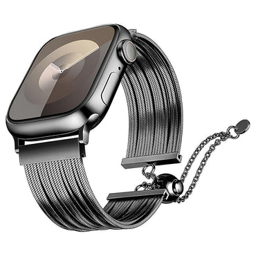 Apple Watch 10 46mm Zore KRD-137 Metal Hasır Kordon Rose Gold