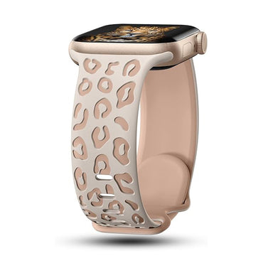 Apple Watch 10 46mm Zore KRD-140 Silikon Kordon Strap Kayış Starlight-Siyah