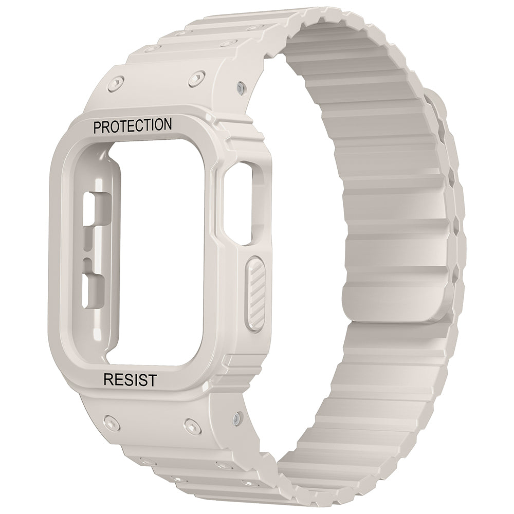 Apple Watch 10 46mm Zore KRD-142 Airbag Tasarımlı Kasa Koruyuculu Silikon Kordon