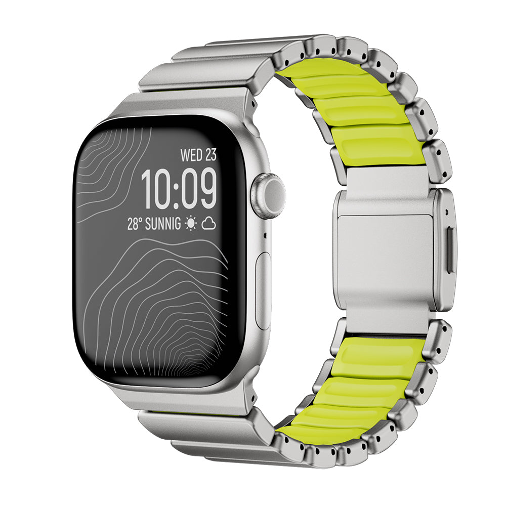 Apple Watch 10 46mm Zore KRD-149 Metal Silikon Kordon